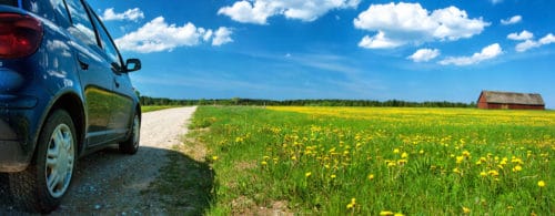 Verkehrsunfall - Wende- und Ausfahrmanöver auf Grünfläche