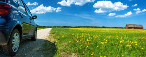 Verkehrsunfall - Wende- und Ausfahrmanöver auf Grünfläche