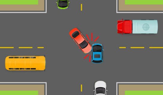Verkehrsunfall zwischen überholendem Fahrzeug mit Linksabbieger