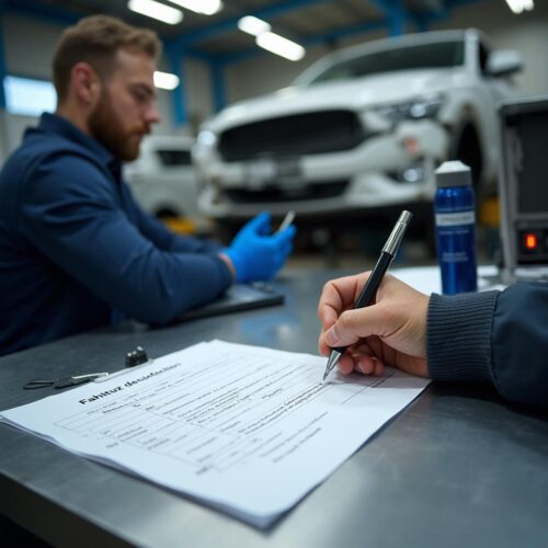Reparaturrechnung Unfallfahrzeug: Desinfektion gestrichen, Kunde resigniert.