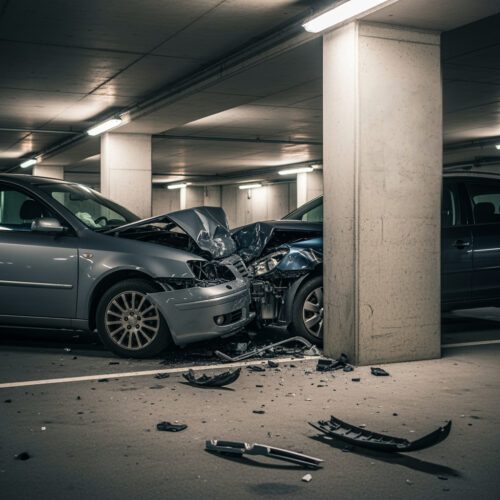 Schwere Kollision im Parkhaus: Wer trägt die volle Haftung für den Schaden bei Rückwärtsausparken und Tempo-Verstoß?